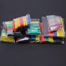 328pcs 수축 열 세미 통 다채로운 폴리올레핀 튜브 슬리브 랩 와이어 세트 모듬 8 크기, 한개옵션0