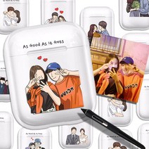 [주문제작] 전기종가능 드로잉 커플 에어팟 케이스 +버즈 플러스 라이브 프로 케이스 +생일선물, 컬러드로잉, 버즈프로