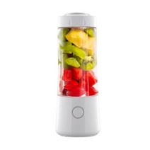 음식물처리기웰싱 캐리어음식물처리기 휴대용 블렌더 믹서 컵 작은 Juicer 기계 과일 주스 믹서 USB 전기, 01 white