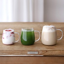 윤홈 비라운드 내열유리 둥근 카페 머그컵 3사이즈 머그잔, 475ml