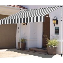 수동어닝 상가어닝 어닝천막 농막 카페 전동 캐노피 행거형 그늘막 발코니 상가 테라스 천막, 길이3+돌출1.2+짙은녹색방수포