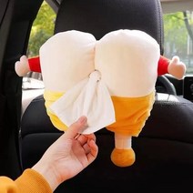 귀여운 티슈케이스 신기한 재밌는 소품 차량용 카툰 귀여운 자동차 티슈 박스 크리에이티브 차량 보관함, 한개옵션1, 06 Xiao Xins ass