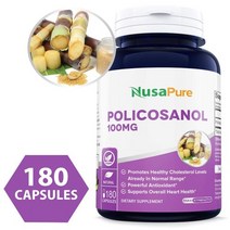 NusaPure Policosanol 폴리코사놀 100mg 180베지캡슐, 1개, 180정