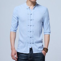 두루마기 중국 전통 의류 반 소매 코튼 린넨 스타일 셔츠 쿵푸 태극권 당나라 정장 탑스 CN-026