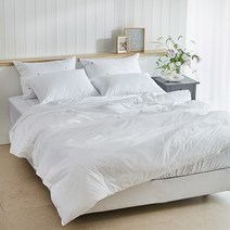 클푸 [클푸]호텔베딩의 로망 알러지케어 심플 화이트 누빔이불커버 Q