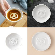도자기 입체 소스그릇 원형 판다C 도자기간장종지 간장접시 도자기종지 양념종지