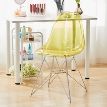 나만의감성 인테리어 고스트 체어 투명 아크릴 의자 디자인 업소용 카페 의자 158, 철근 지지대(투명 그린)