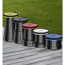 리빙앤웍스 프리미엄 휴대용 접이식 의자 캠핑 낚시 등산, 블랙