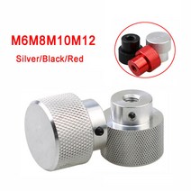 측면 구멍이 있는 널링 엄지 너트 1 개 알루미늄 합금 핸드 그립 노브 스텝 M6, 01 M6x30x30mm-Silver