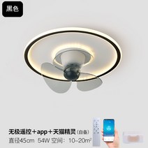 거실실링팬 조명실링팬 팬 램프 천장 팬 램프 간단한 거실 2022 새로운 보이지 않는, 쉐이킹 타입 - 블랙 45cm 티몰 엘프 + 약속