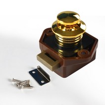 캠핑카 카라반 문고리 열쇠 손잡이 푸시 잠금 장치 직경 20mm rv 캐러밴 보트 서랍 래치 버튼 잠금 가구 하드웨어, 갈색