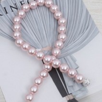 진주 커튼 스트랩 장식 타이 악세사리 로즈40cm