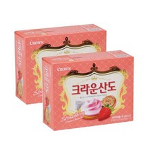 크라운산도(161gX2개 16입 딸기맛 크라운제과)간식 탕비 견과 음식 사무 과자, 본상품, 161g