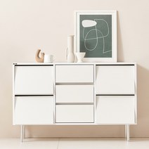 퍼즈 플랩도어 원룸 다용도 베란다 수납장 사이드장 1200, 화이트