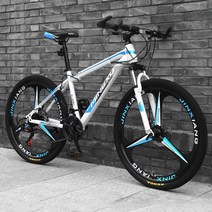 shike 하이브리드 로드바이크 입문용 출퇴근용 MTB 자전거 26인치 24인치, 26인치27속, 블랙 가방