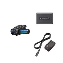 소니 FDR-AX700 4K HDR Camcorder Battery 팩 and Travel Charger