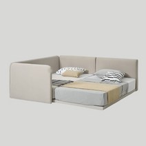 한샘 스테디2 하이 패밀리침대 SS+SS 한쪽가드형 데이베드 (색상2종 매트별도), B형: 뉴트럴베이지(B)