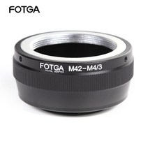 FOTGA-Focus Foto 어댑터 링 M42 42mm 나사 마운트 렌즈 Olympus 펜 및 Panasonic Lumix MFT M4/3 미러리스 카메라 호환, 01 Black
