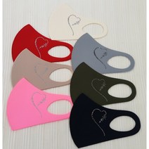@ 패션 큐빅마스크 @ [품명: ss4 하트 ], 검정, M