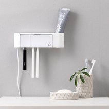 메디슨 오투 O2케어 오픈형 칫솔살균기 원적외선 히터방식 벽걸이 헤드형 면도기 거치대 살균기, BS-3100(화이트)