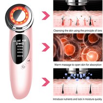 워터필링기 근적외선치료기 페이스 마사지 RF Microcurrent Mesotherapy Electroporation LED 스킨 레 쥬, 03 Pink