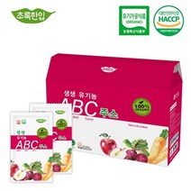 초록한입 유기농 ABC주스 100mlx21포 레드비트 당근 사과 농축액 건강 과채즙 주스 HACCP인증 편안한속 깔끔한맛 친환경 농산물 음료 온가족 과채쥬스, 100mlx21포 4박스