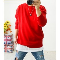 남여공용 프리사이즈 형광 무지 루즈핏 오버핏 커플니트