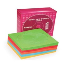 컴코스)CD케이스(종이 컬러 10P) 생활용품 문구용품 사무용픔 DVD케이스 CD케이스