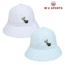 엠유스포츠 여성 프린트 포인트 버킷햇 MU22333H204, LIM, 1개