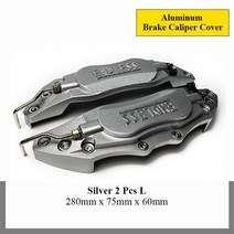 디스크 브레이크 패드 튜닝 2Pcs S/M/L 금속 알루미늄 자동차 캘리퍼스 커버 스티커 Mazda CX4 CX5 CX8 ATENZA MX5 RF Mazda3 Axela 액세서리, [05] 2Pcs L size Silver