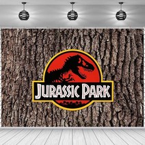 Withu 쥬라기 공원 배경 공룡 세계 나무 껍질 레드 원형 사인 사진 생일 베이비 샤워 테마 파티 배너 케이크 테이블 장식 스튜디오 소품 2.1x1.5m 7x5피트