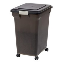 IRIS USA 63L(67쿼트) 밀폐용기 반려동물 사료통, Black_42 Lbs - 55 Qt