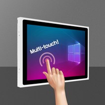 19인치 산업용 판넬 컴퓨터 패널 PC 일체형 터치모니터 화이트, 6세트+가이드레일