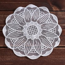 [바보사랑] 엔틱 원형 꽃모양 러그 디자인 소품, 상세 설명 참조