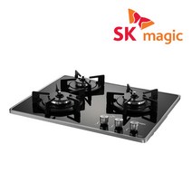 [할인쿠폰지급중] SK매직 2구/3구/4구(285x485/560x430-440/560x480/728x495mm) 가스 레인지 쿡탑 렌지 모음 GRAB221K 외, 배송/설치, LNG_3구_블랙(전지식), GRAB301K(560x440)