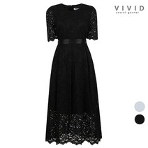 비비드 시크릿가너 VIVID 꽃레이스 반팔 여름 원피스