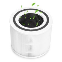 LEVOIT Core 300 및 Core 300S VortexAir 공기 청정기용 코어 300 교체 필터 3-in-1 코어 300-RF 트루 헤파 교체 필터 2팩 H13 등급, 1PC