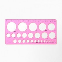 플라스틱 도형자 원 문구, 단품, 단품