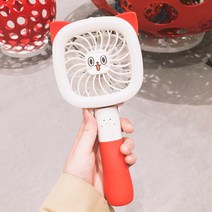 LED 사각선풍기 미니선풍기 탁상용 휴대용선풍기, 레드