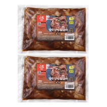 (단짠단짠수제양념)춘천 달수 한입간장닭갈비 1kgX2팩 국내산닭 냉장 당일제조발송, 1kg, 2팩