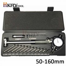높은 Quality10-18mm18-35mm 35-50mm 50-160mm/0.01mm 다이얼 보어 게이지 센터 링 표시기 마이크로 미터 측정 도구, Black 50-160mm