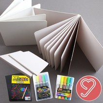 스크랩북 미니북 5P/10P 빅북3P/5P 북아트 동화책 하드보드지 책만들기, 미니북 5P+스티커