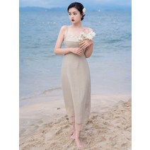 브라이덜샤워원피스 셀프웨딩드레스 스몰웨딩 자수 레이스 나시 원피스