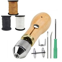 가정용미싱 가죽 재봉 송곳 스레드 키트 빠른 스티 처 DIY 핸드 재봉틀 도구 공예 스티칭 슈 메이커 캔버스 수리, Set C
