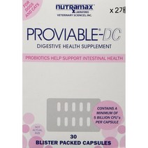 뉴트라맥스 프로바이어블 강아지 유산균 고양이 유산균 Proviable-DC 30캡슐 x 2통, 무맛