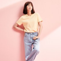 탑텐 여성 오가닉 코튼 크루넥 반팔 티_MSC2TS2901 MSC2TS2901 147635