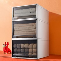 리빙박스 수납정리함 플라스틱 슬라이딩 서랍 투명 다용도 수납함 옷장정리 장농 옷정리, 4530 -1개