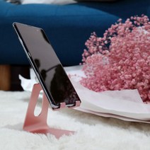 아이앤트 휴대용 누워서 핸드폰 높이조절 3단 거치대 (+파우치 증정) 스마트폰 핸폰 탁상용 책상 아이패드 거치대 목 만능샷 태블릿 아이들 눈높이 독서 지지대 사무실 다이소, 핑크 (파우치 미포함), 알루미늄 1단 메탈거치대