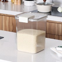 달팽이리빙 퀴진드마망 투명 밀폐 쌀통 10kg, 혼합색상
