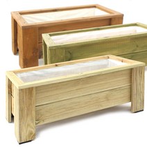 노드밴딕 텃밭 베란다 테라스 옥상 도로용 대형 화단 나무 방부목 원목 목재 플랜트 큰 화분 박스, 옐로우